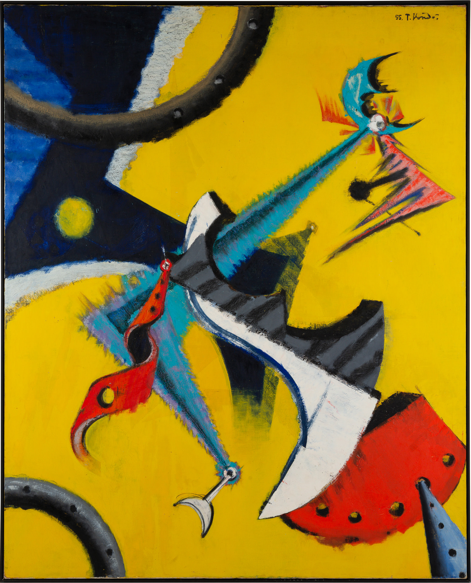 近藤竜男〈（周期）〉, 油彩・カンヴァス, 161.5×130.0, 第1回サトウ画廊個展, 1955