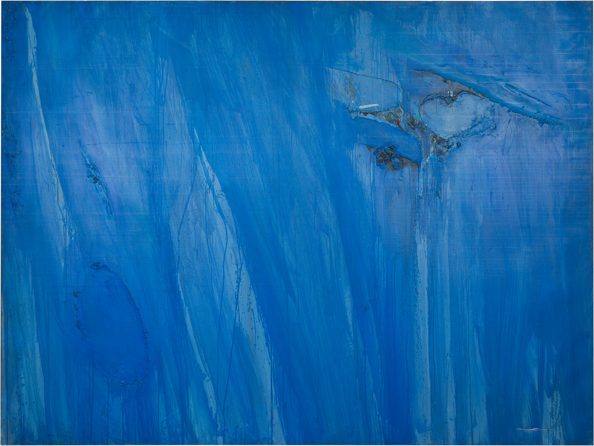 近藤竜男〈Blue Image〉, 油彩・カンヴァス, 184.0×243.7, 日本橋画廊（ニューヨーク）個展, 1961