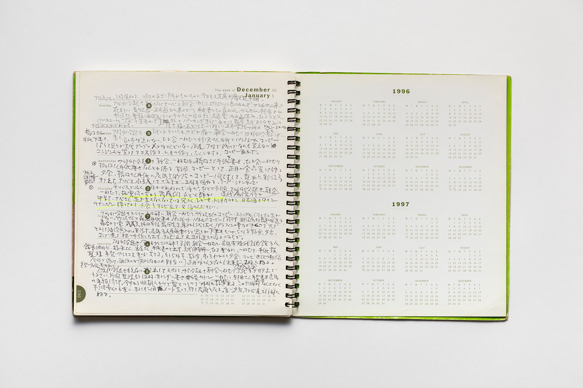 日記, 1996.1.1–1997.1.5