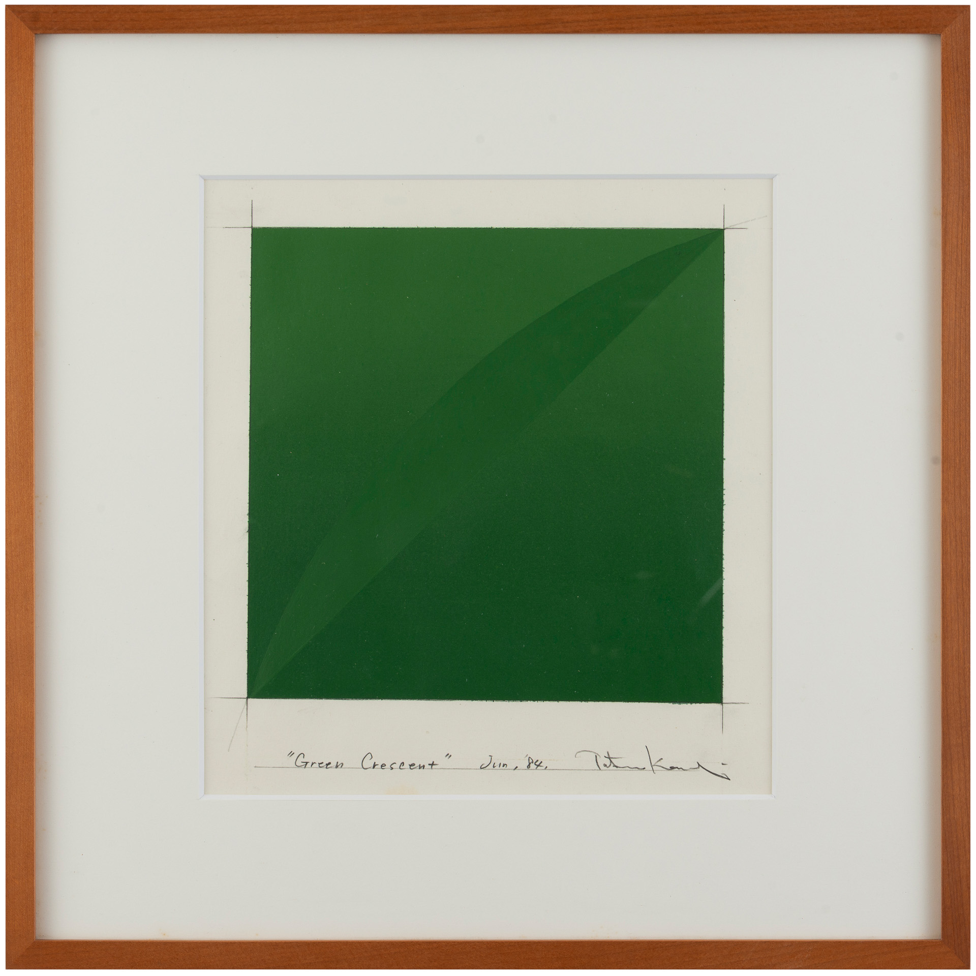 近藤竜男〈Green Crescent〉, 26.5×24.3, 1984