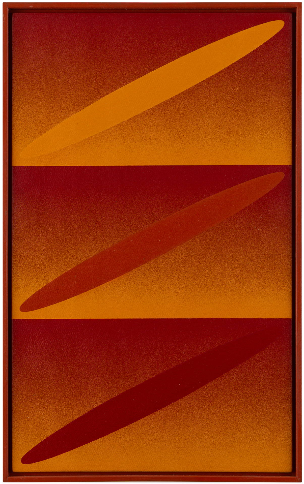 近藤竜男〈Three Ellipses: red・Yellow, N94-2〉, アクリル・カンヴァス, 47.5×29.5, 1994