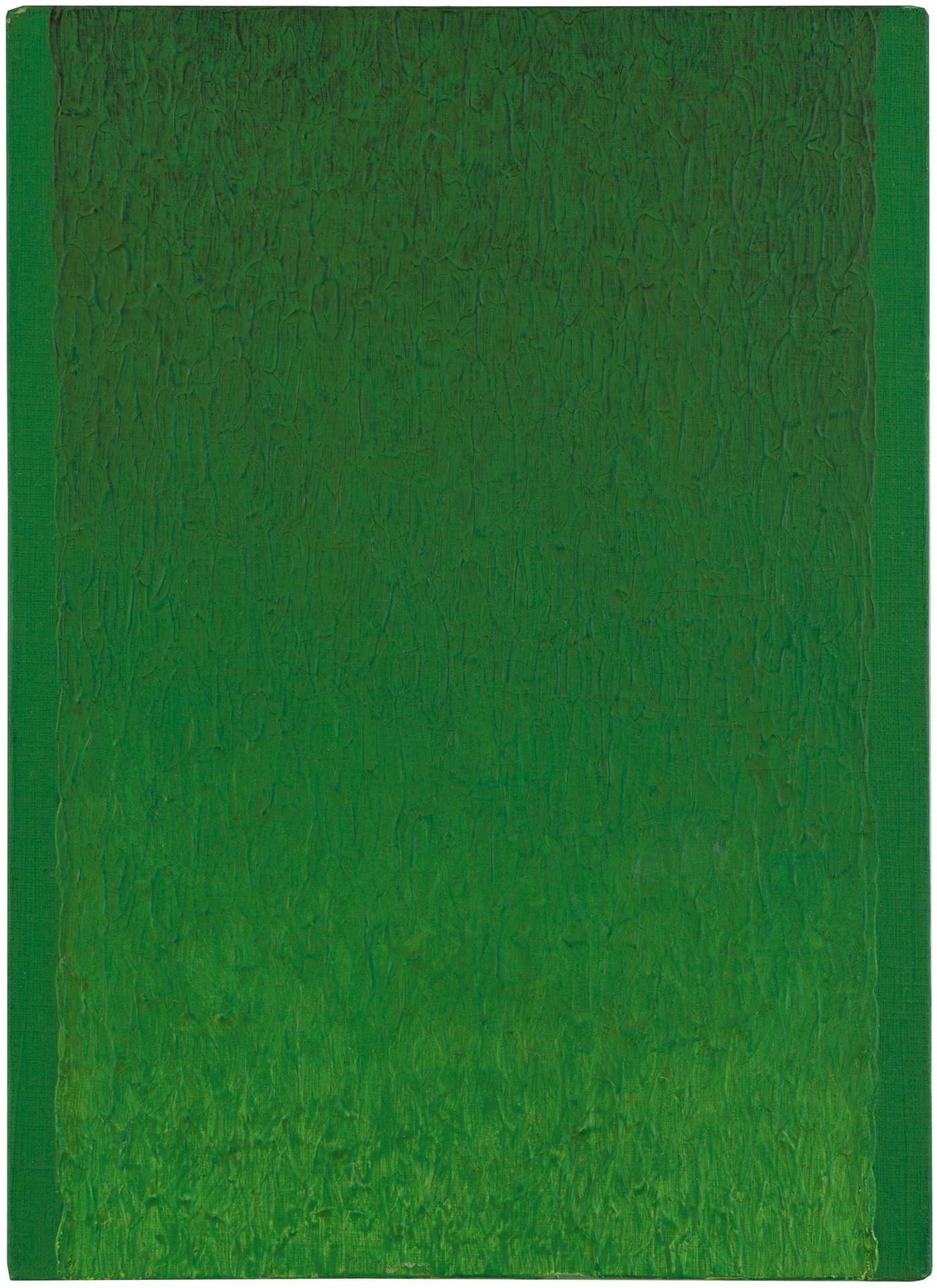 近藤竜男〈Green Painting No.5〉, 油彩・カンヴァス, 33.0×24.5, 1974