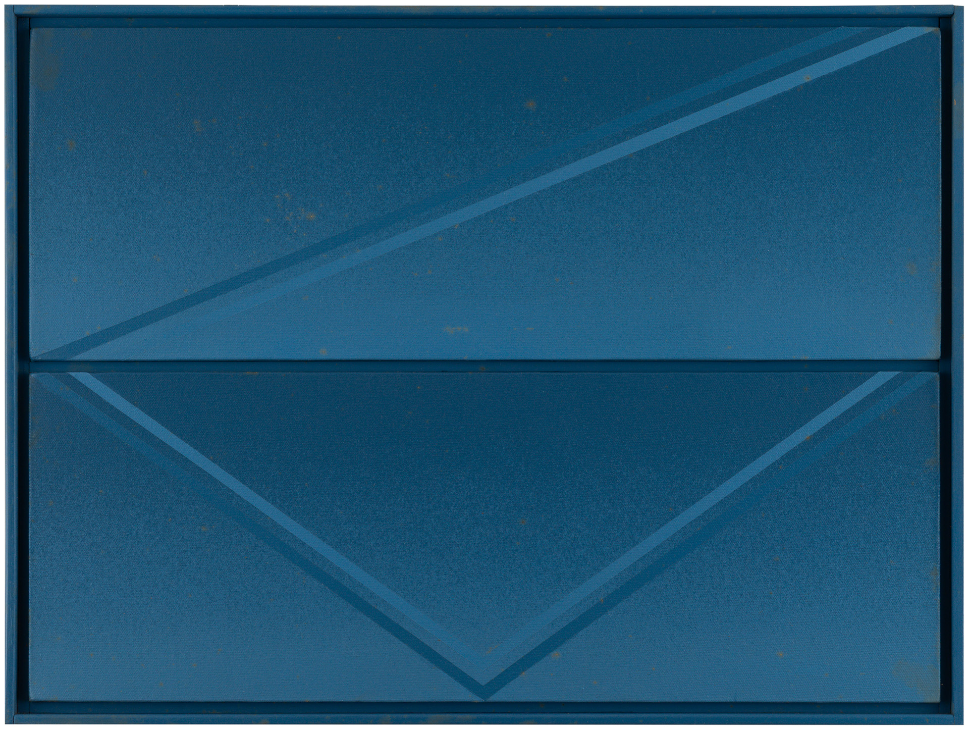 近藤竜男〈Six Diagonal Stripes: Blue〉, 39.5×52.6, 1986