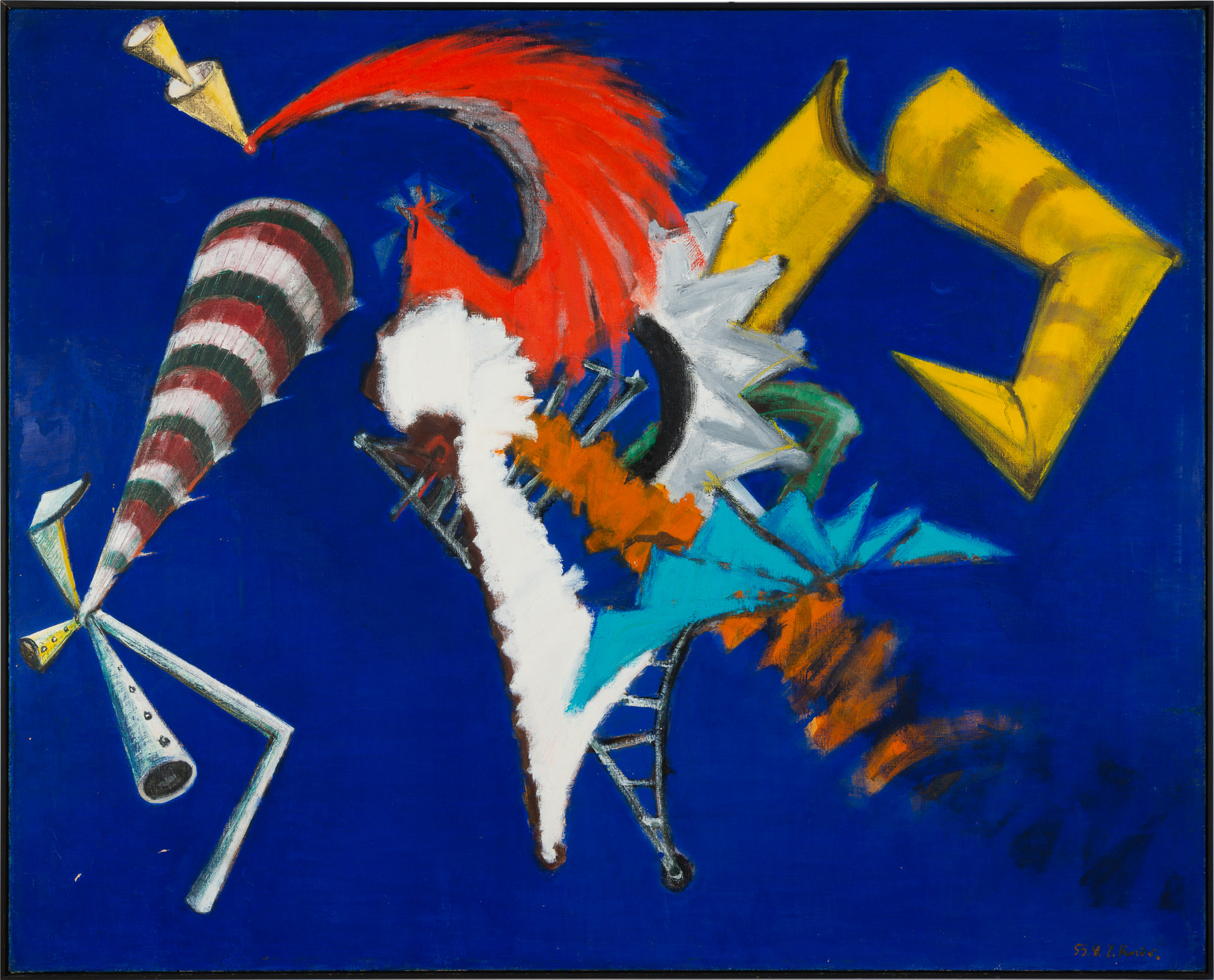 近藤竜男〈（周期）〉, 油彩・カンヴァス, 130.0×161.5, 第1回サトウ画廊個展, 1955