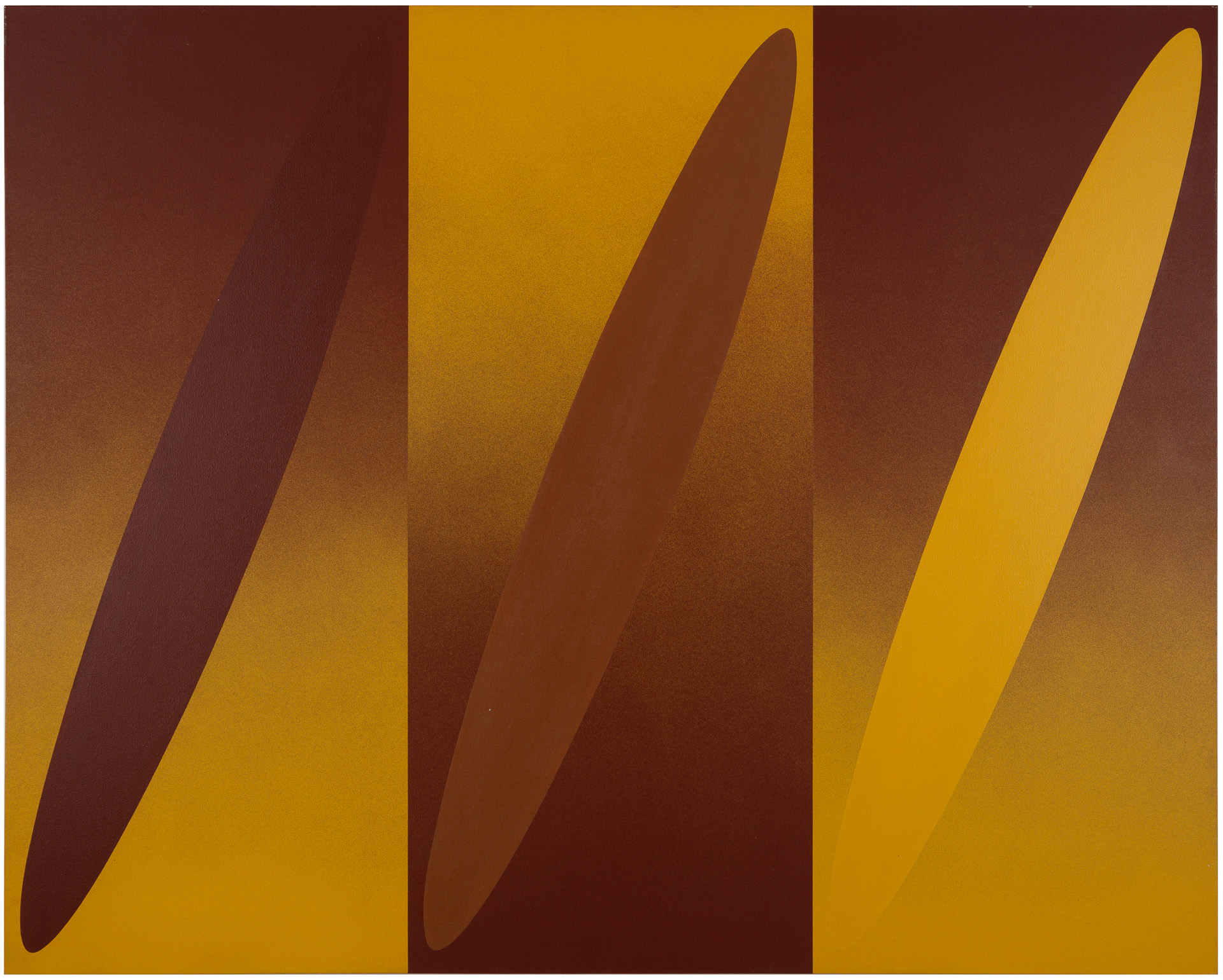 近藤竜男〈Three Ellipses: Red-Yellow〉, アクリル・カンヴァス, 122.0×152.0, 1994