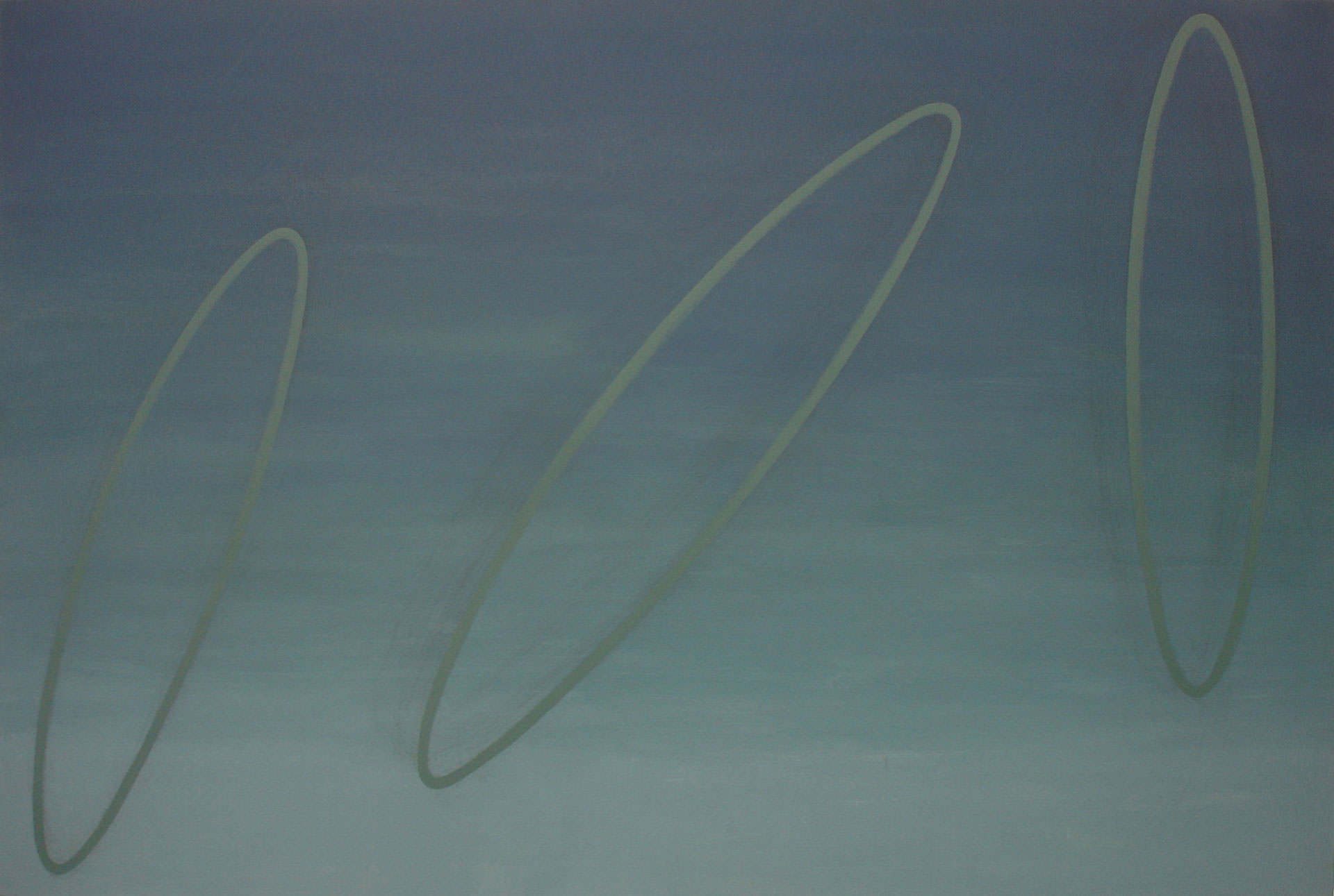 近藤竜男〈Three Ellipses：J-09〉, 油彩・カンヴァス, 130.3×193.9, 近藤竜男展 Tatsuo KONDO new paintings（ギャルリー東京ユマニテ）, 2009