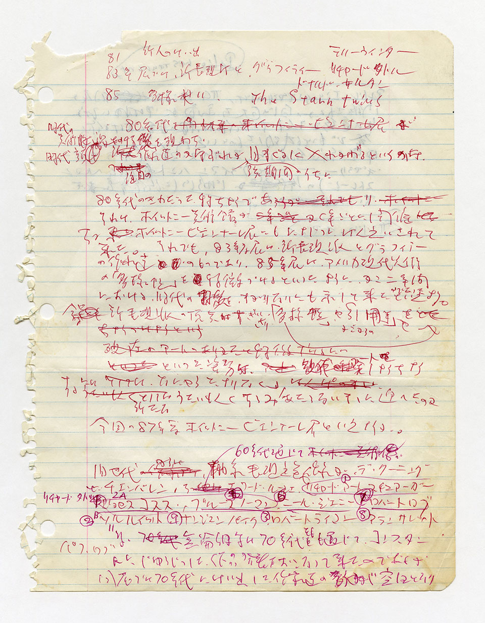 寄稿文, 芸術新潮 ワールド・スナップ欄 1987年7月号