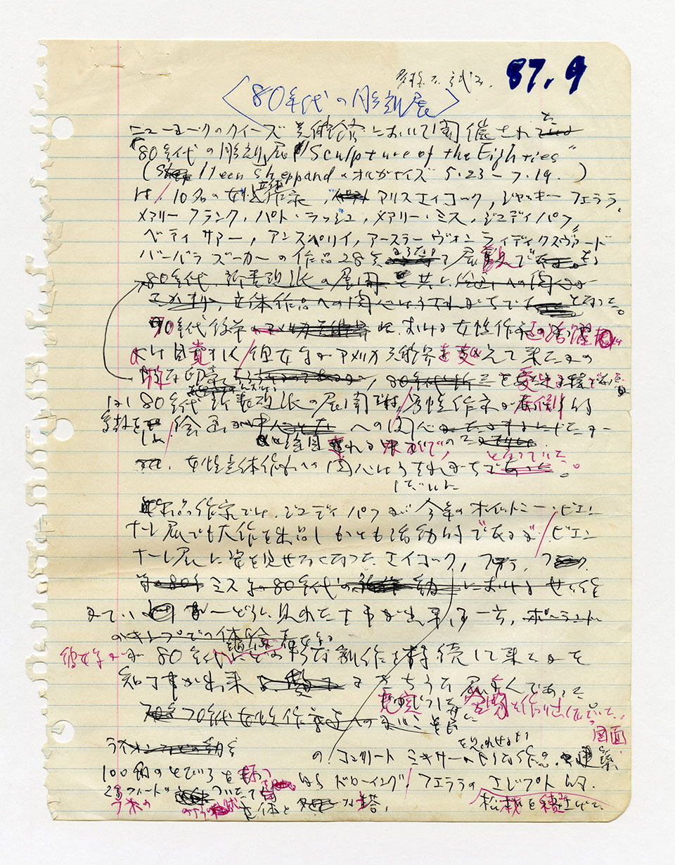 寄稿文, 芸術新潮 ワールド・スナップ欄 1987年9月号