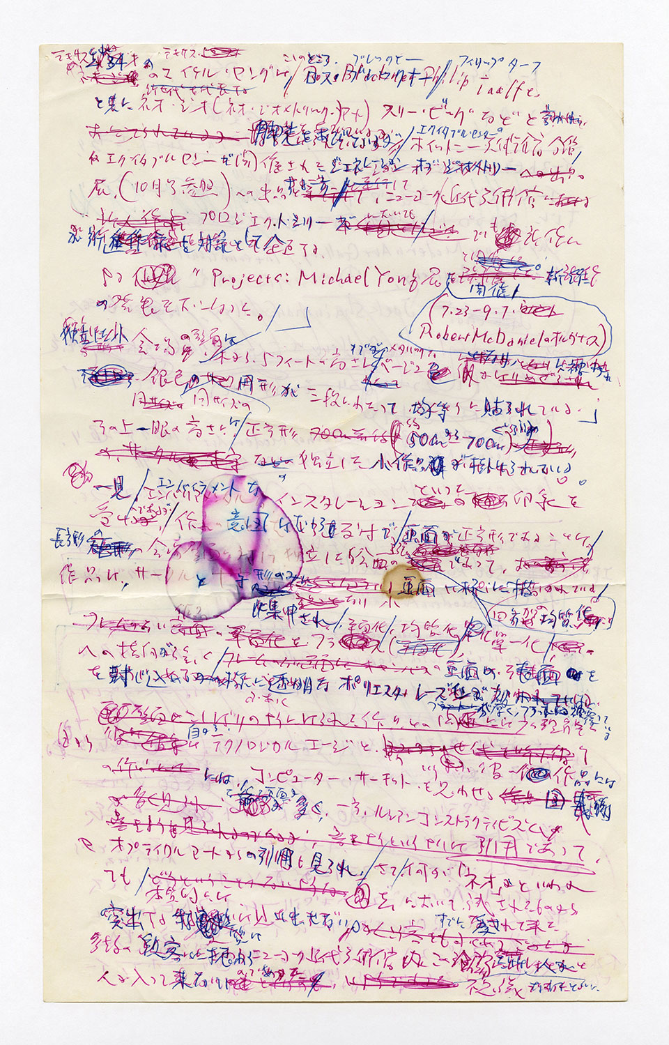 寄稿文, 芸術新潮 ワールド・スナップ欄 1987年11月号