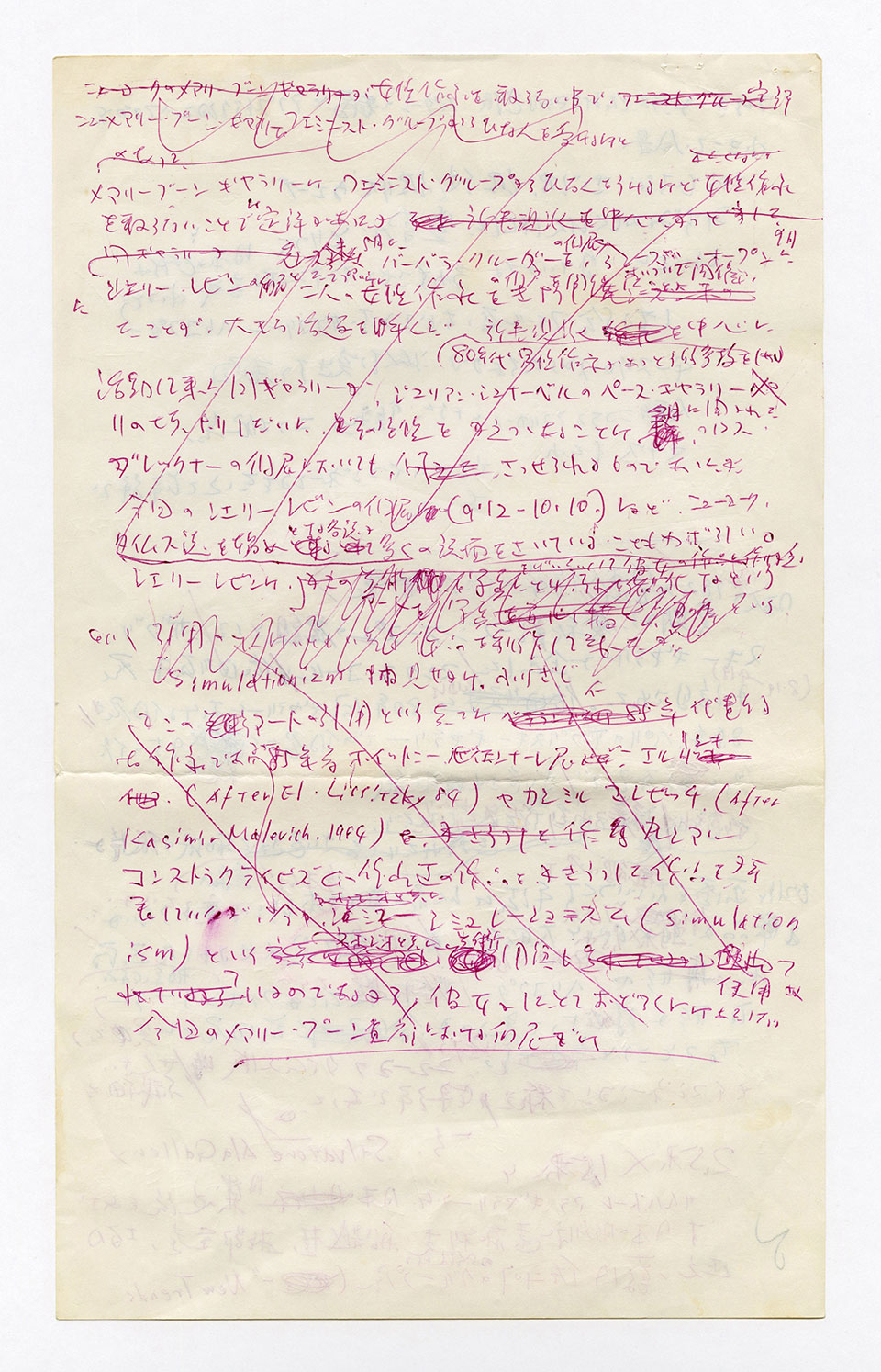 寄稿文, 芸術新潮 ワールド・スナップ欄 1987年11月号