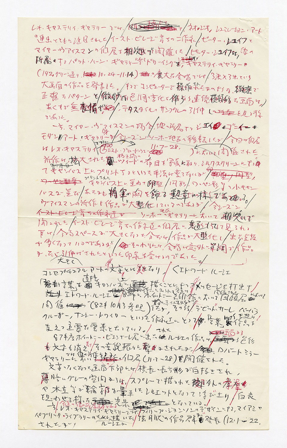 寄稿文, 芸術新潮 ワールド・スナップ欄 1988年2月号