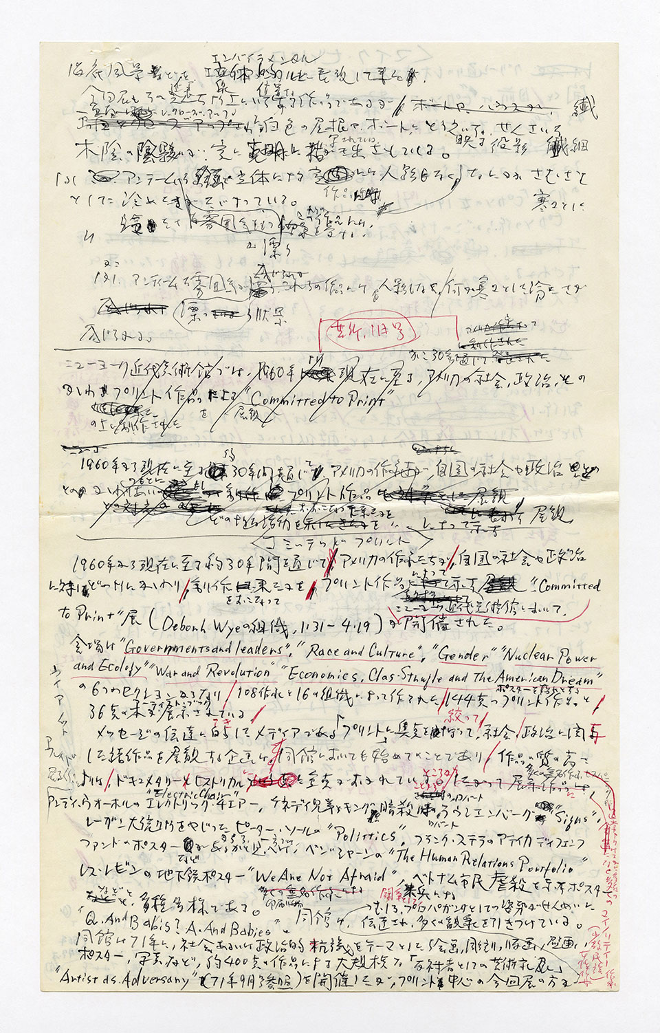 寄稿文, 芸術新潮 ワールド・スナップ欄 1988年4月号