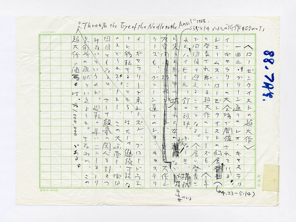 寄稿文, 芸術新潮 ワールド・スナップ欄 1988年7月号