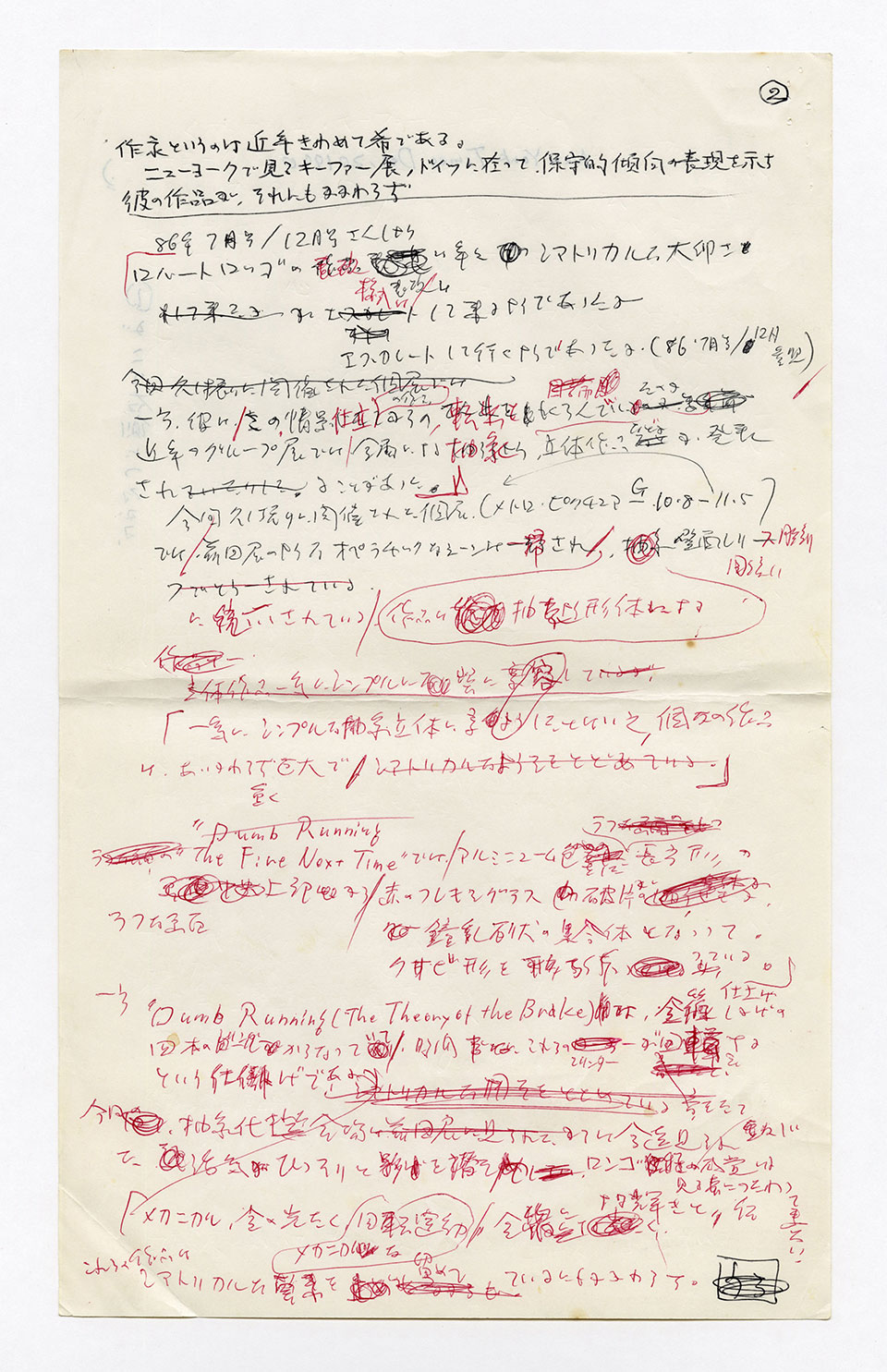 寄稿文, 芸術新潮 ワールド・スナップ欄 1988年12月号