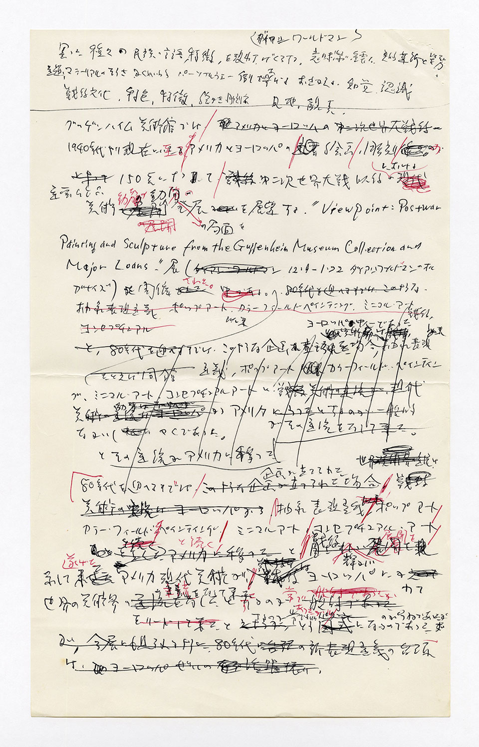 寄稿文, 芸術新潮 ワールド・スナップ欄 1989年2月号