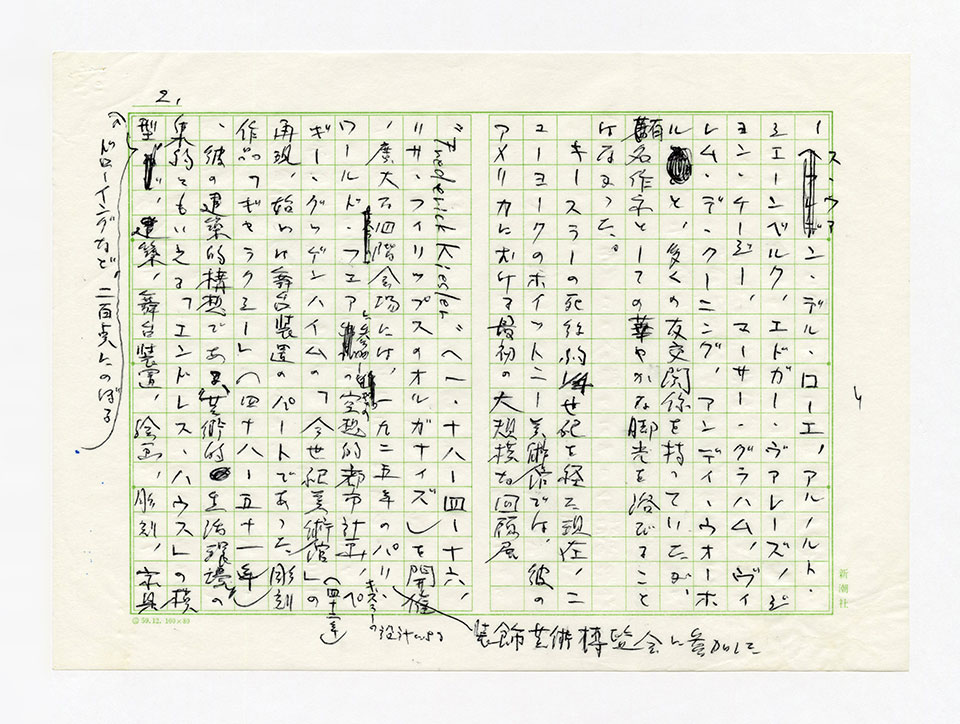 寄稿文, 芸術新潮 ワールド・スナップ欄 1989年3月号