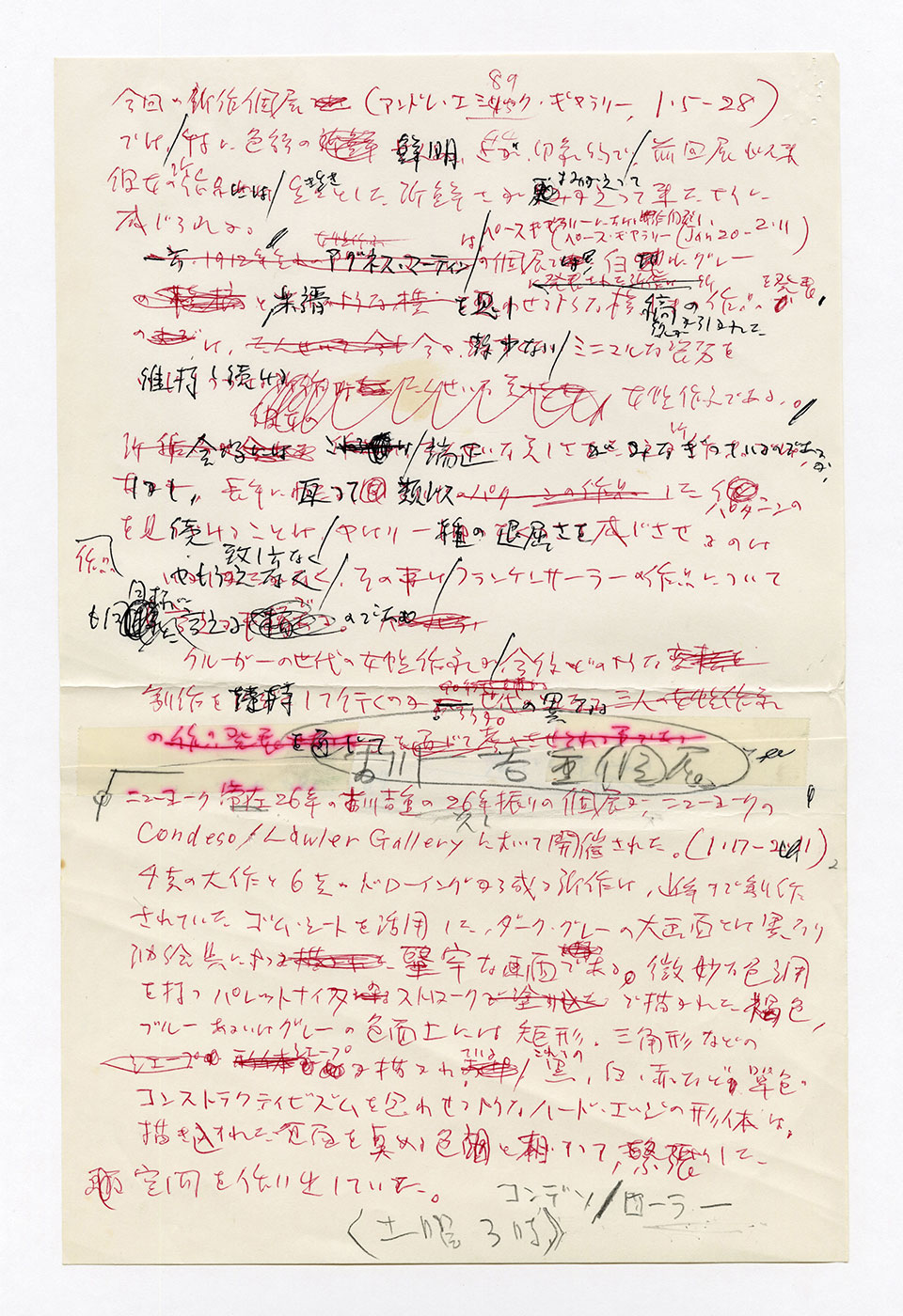 寄稿文, 芸術新潮 ワールド・スナップ欄 1989年3月号