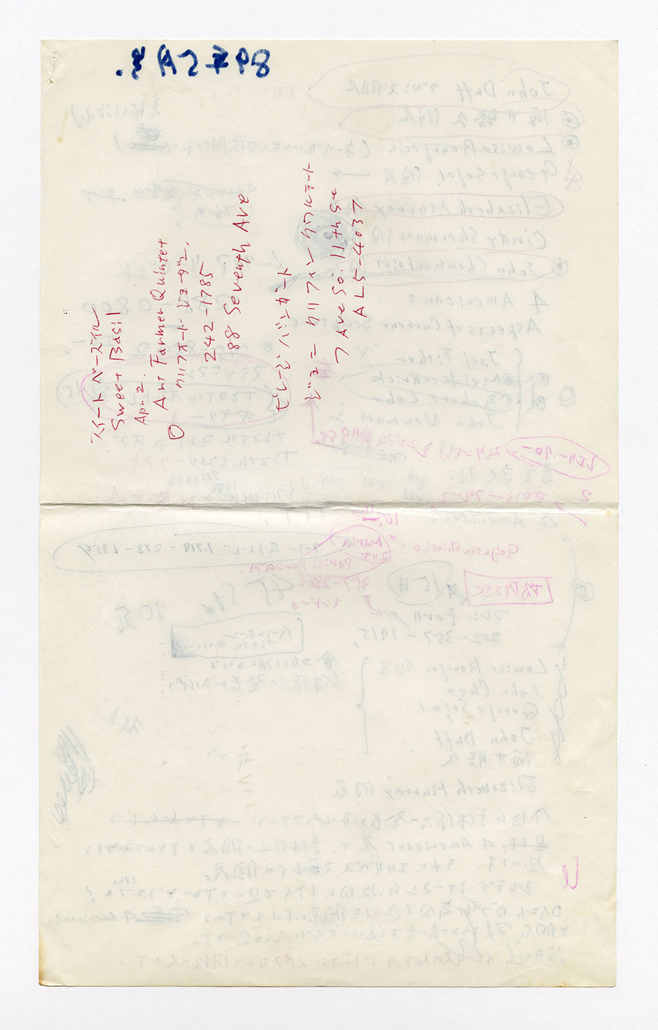 寄稿文, 芸術新潮 ワールド・スナップ欄 1989年5月号