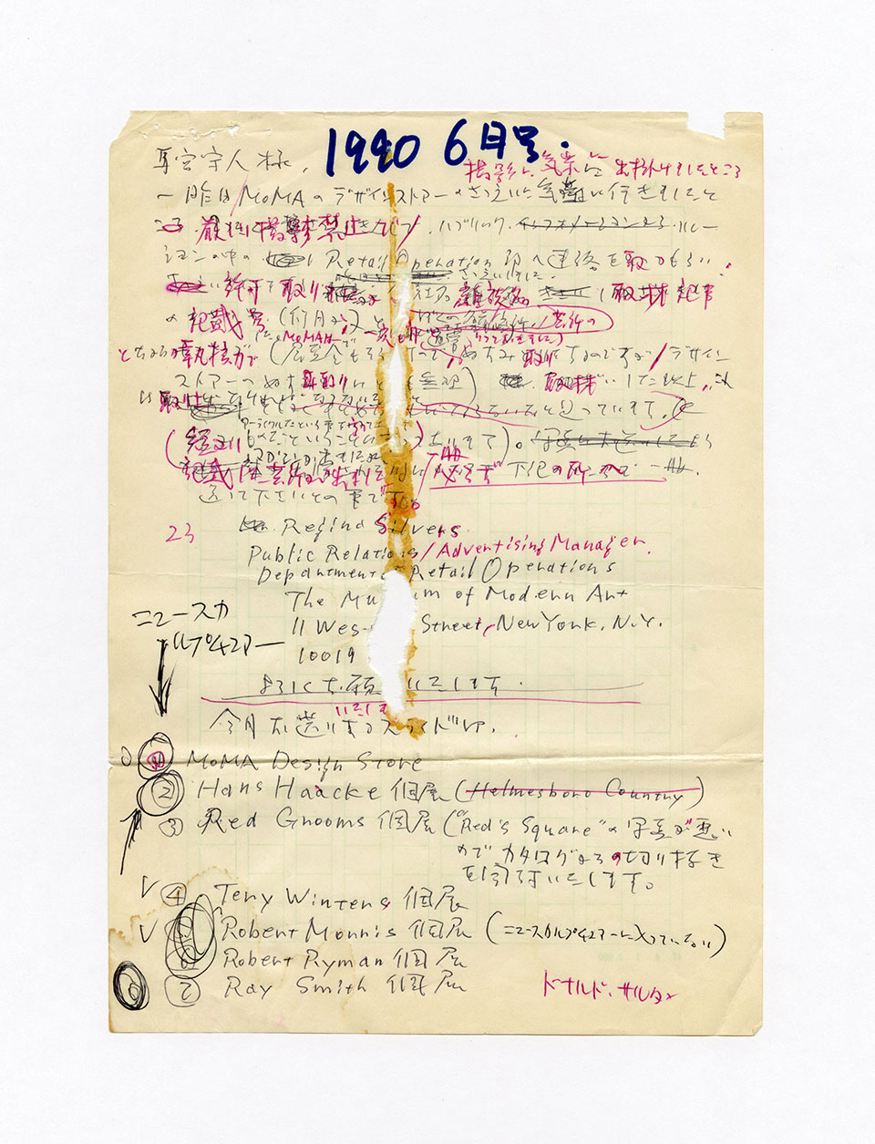 寄稿文, 芸術新潮 ワールド・スナップ欄 1990年6月号