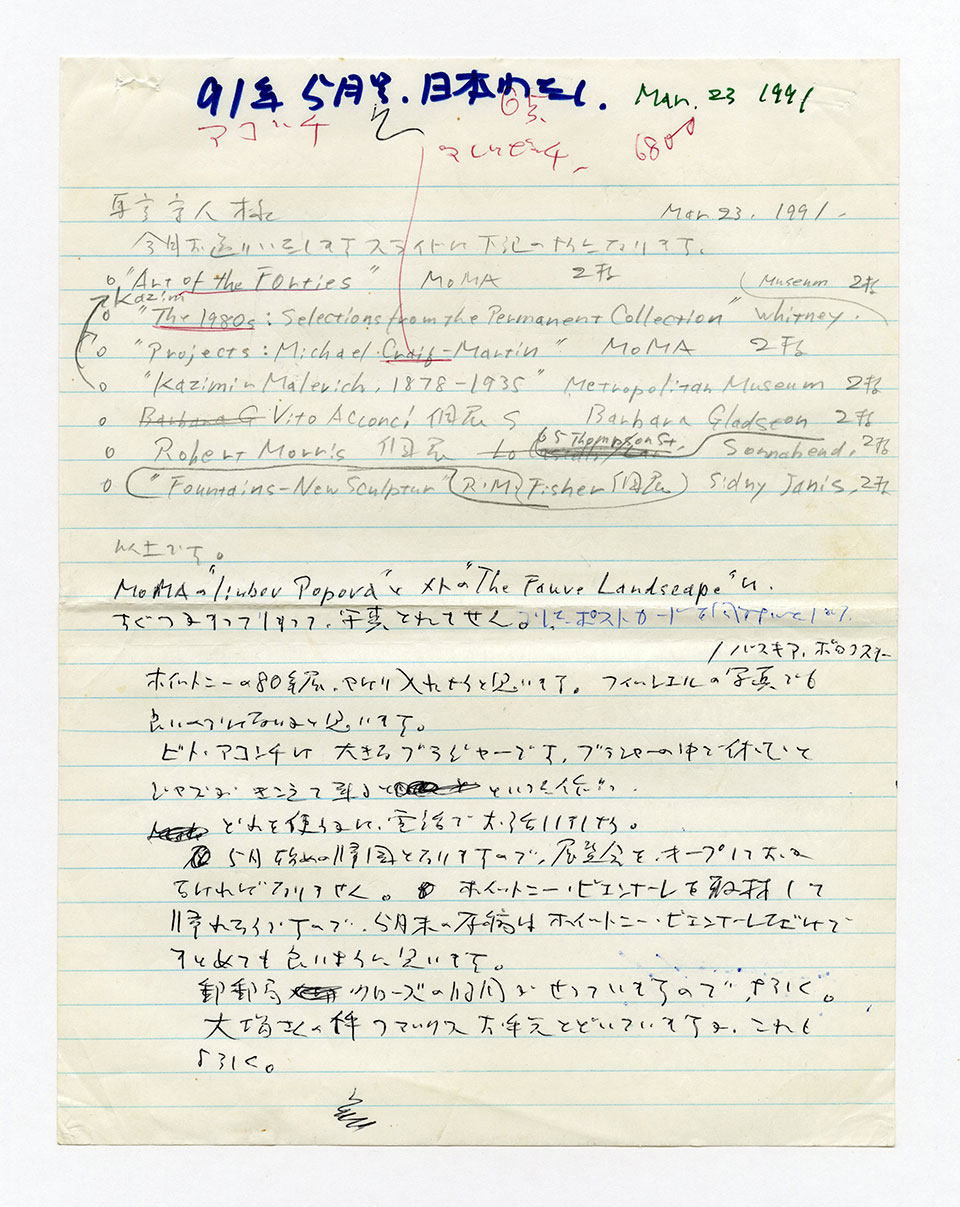 寄稿文, 芸術新潮 ワールド・スナップ欄 1991年5月号