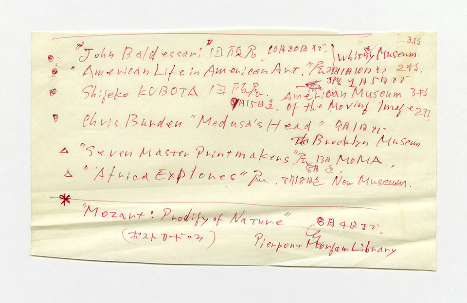 寄稿文, 芸術新潮 ワールド・スナップ欄 1991年10月号