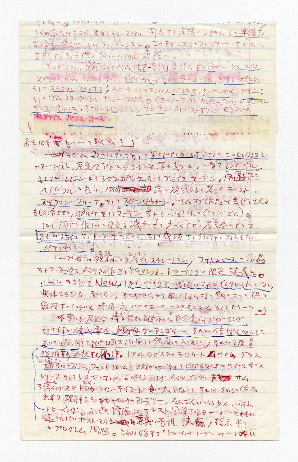 寄稿文, 芸術新潮 ワールド・スナップ欄 1992年5月号