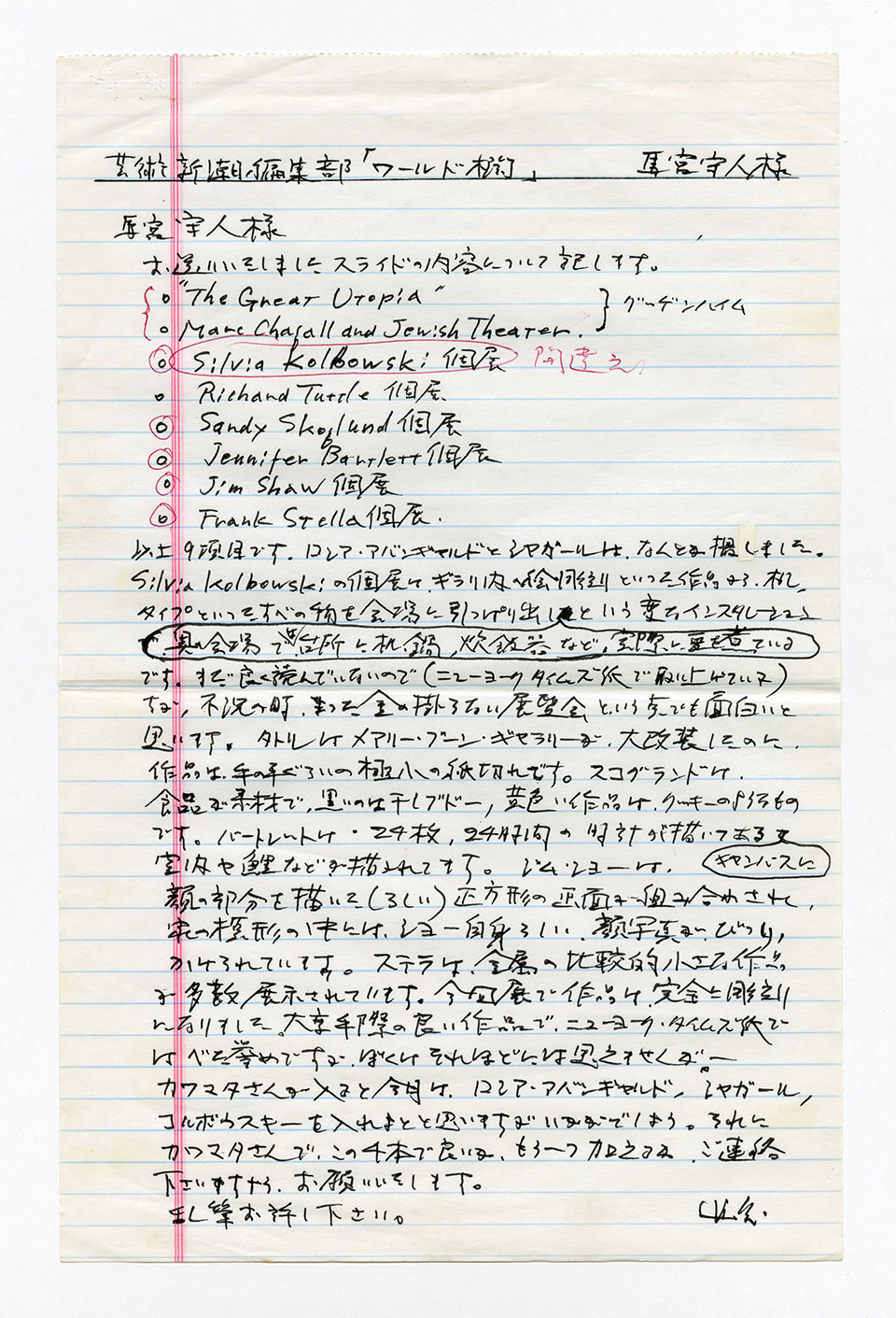 寄稿文, 芸術新潮 ワールド・スナップ欄 1992年12月号