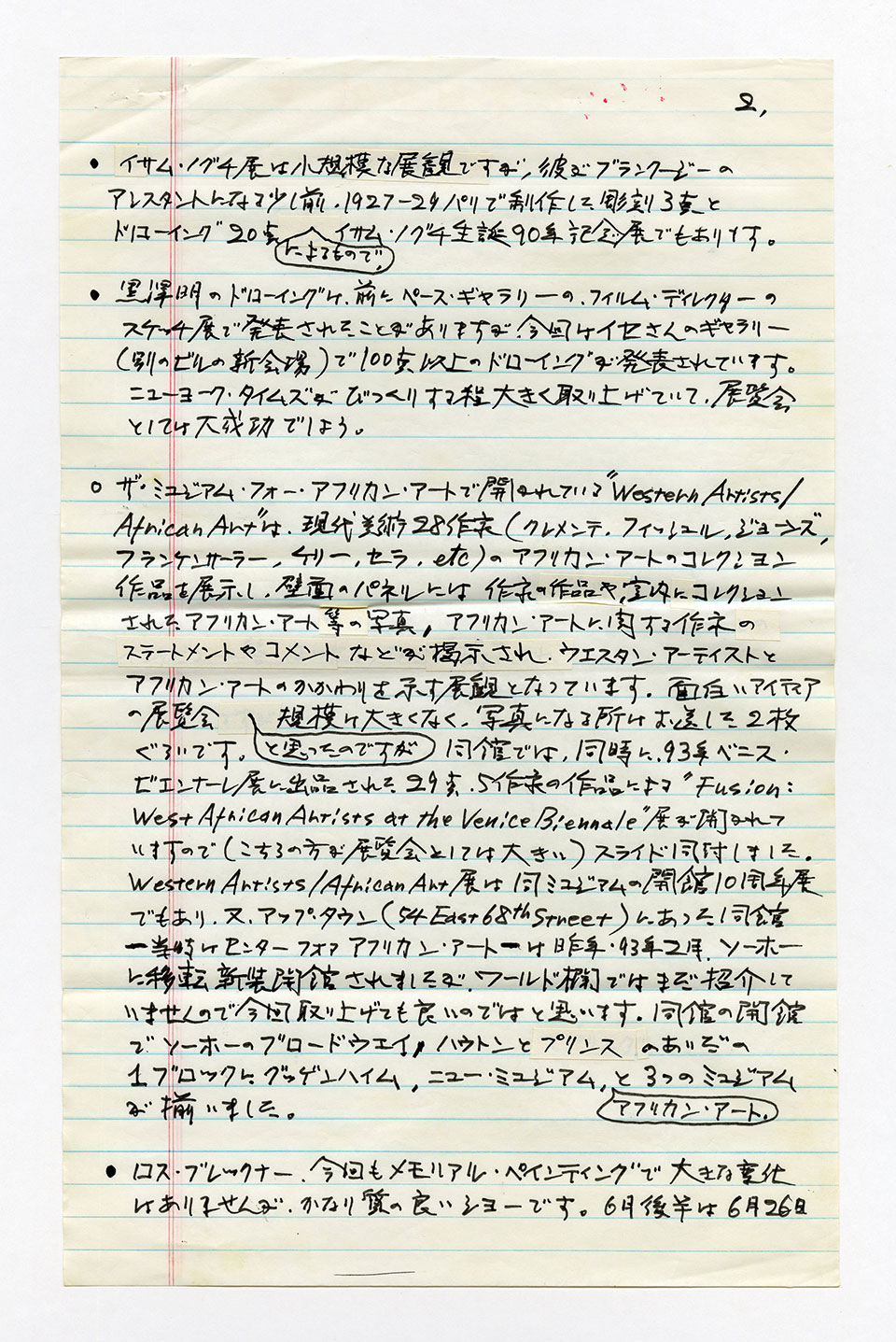 寄稿文, 芸術新潮 ワールド・スナップ欄 1994年8月号