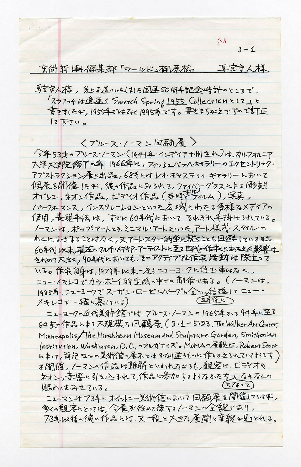 寄稿文, 芸術新潮 ワールド・スナップ欄 1995年5月号