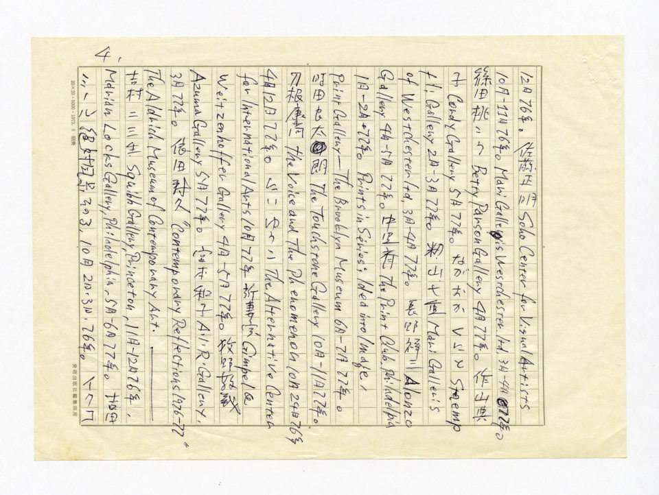 寄稿文, 美術手帖　ART FOCUS　1977年11月号