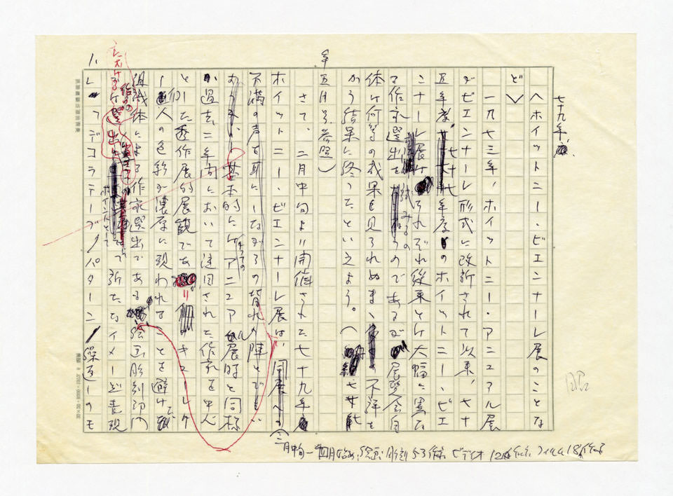 寄稿文, 美術手帖　ART FOCUS　1979年5月号