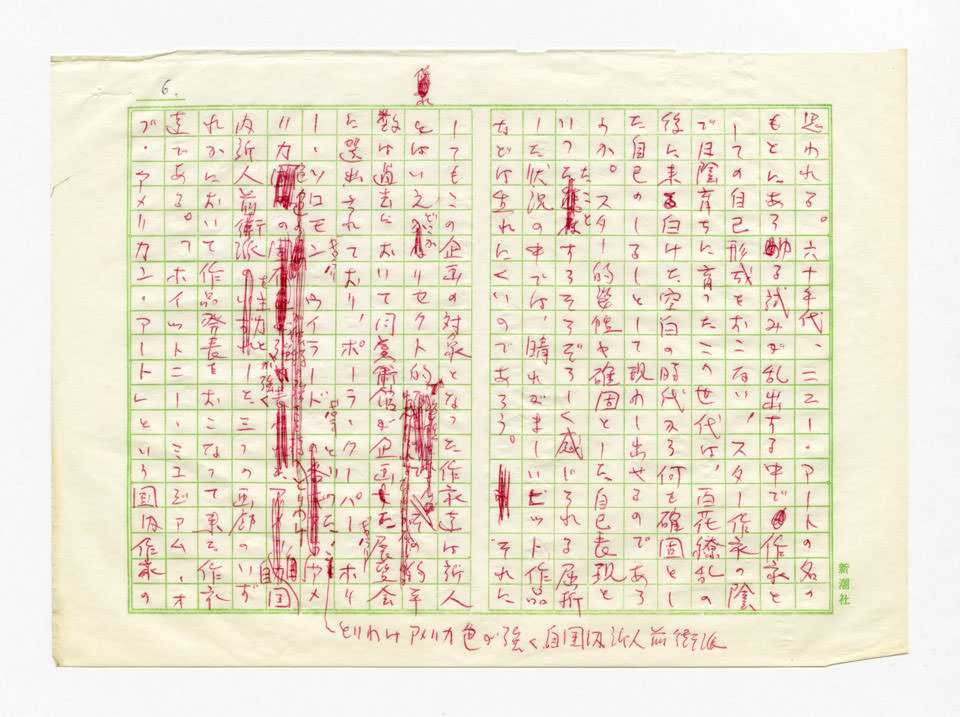 寄稿文, 美術手帖　年鑑'80　1980年1月号増刊