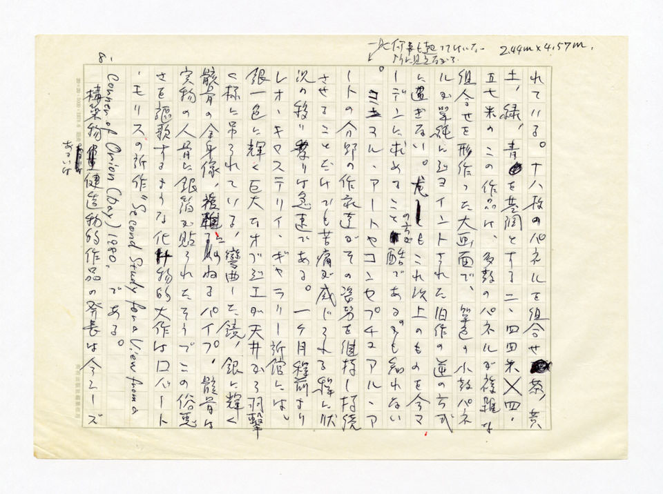 寄稿文, 美術手帖　年鑑'81　1981年1月号増刊