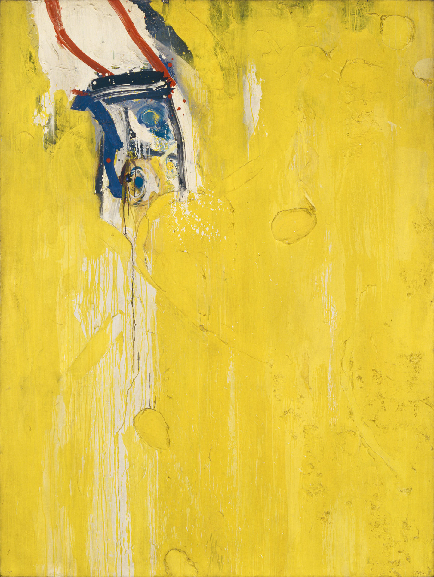 近藤竜男〈Yellow Image〉, 油彩・カンヴァス, 242.6×181.8, 日本橋画廊（ニューヨーク）個展, 1962