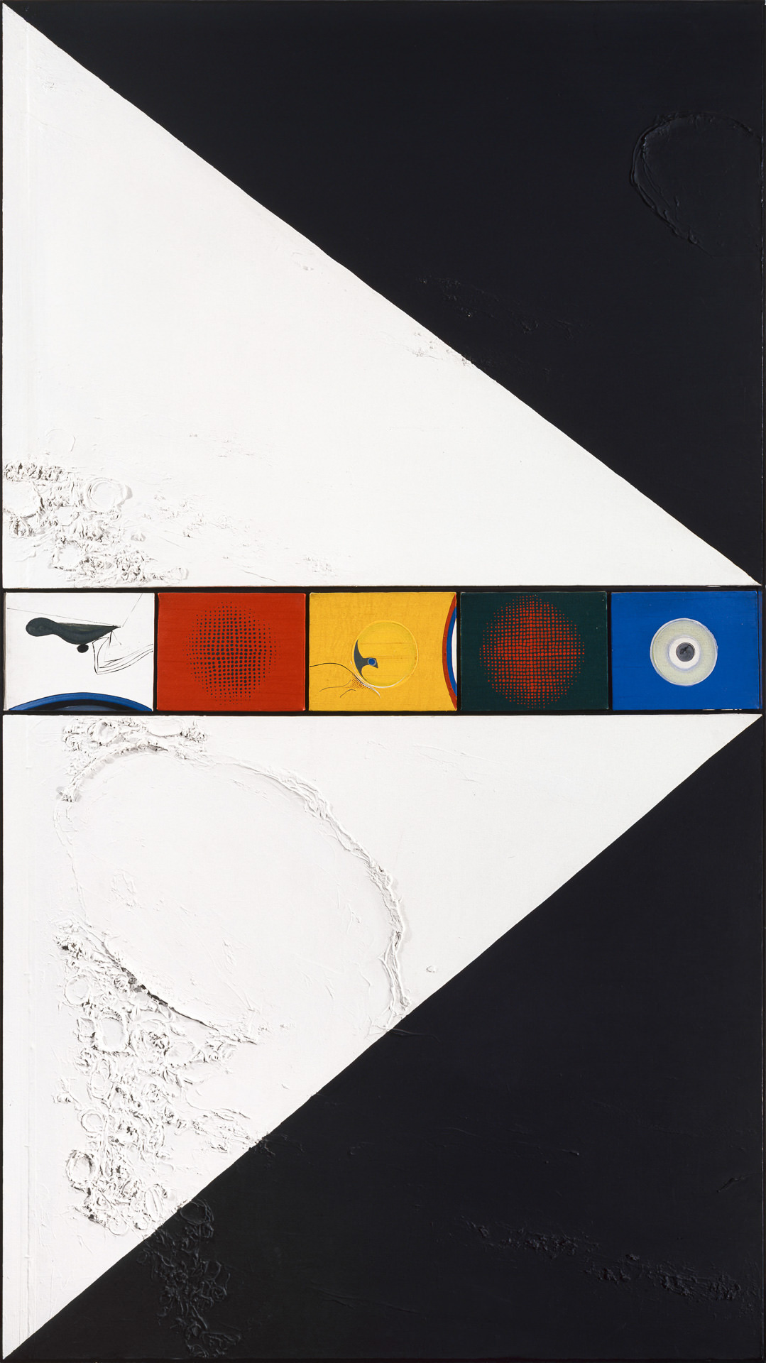 近藤竜男〈Untitled〉, 油彩・アクリル・カンヴァス, 238×133, 1965