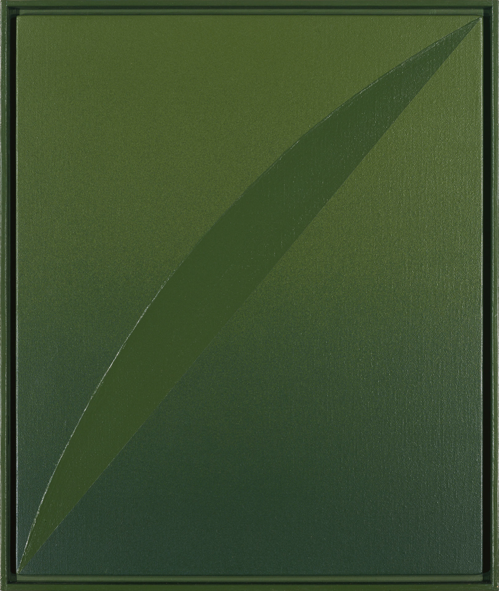近藤竜男〈Arc: Green〉, アクリル・カンヴァス, 47.9×40.9, 1988