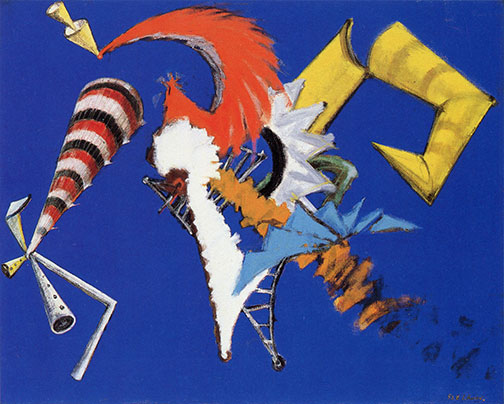 〈周期〉, 1955年, 油彩・カンヴァス, 130.0×161.5cm, 1956年2月 サトウ画廊「第1回近藤竜男個展」出品