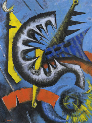 〈周期〉, 1955年, 油彩・カンヴァス, 130.0×161.5cm, 1956年2月　サトウ画廊「第1回近藤竜男個展」出品