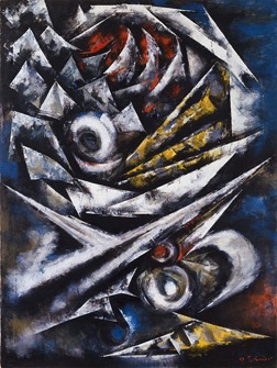 近藤竜男〈作品(衡)〉油彩・カンヴァス、241.0×181.0、第10回読売アンデパンダン展、1958