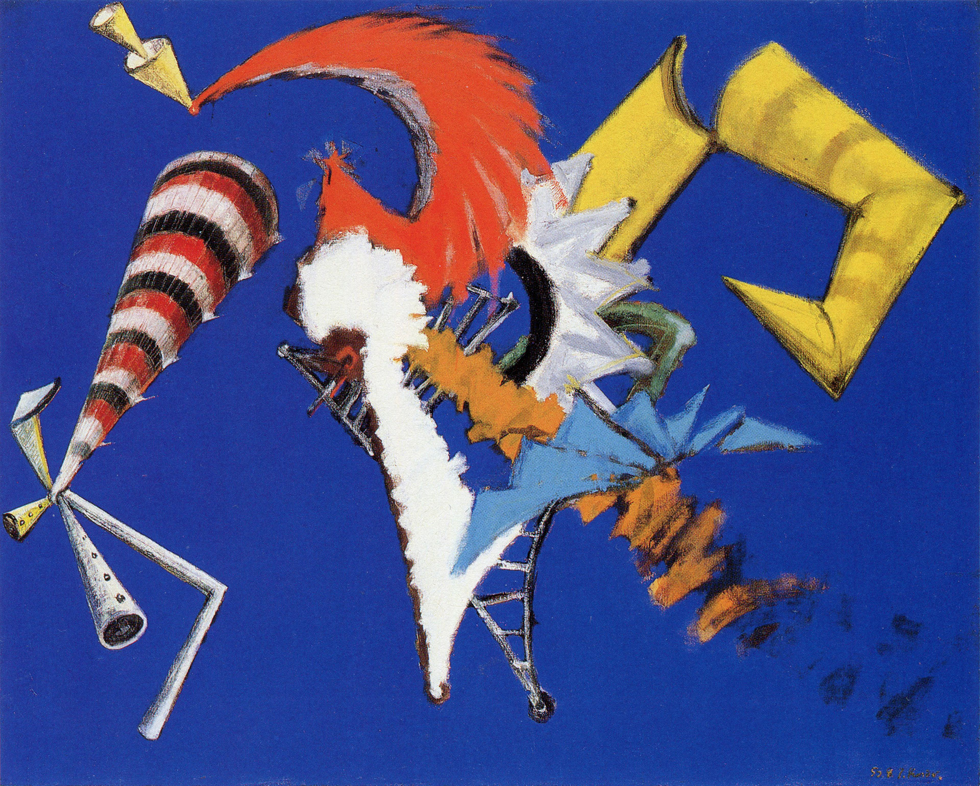 〈周期〉, 1955年, 油彩・カンヴァス, 130.0×161.5cm, 1956年2月 サトウ画廊「第1回近藤竜男個展」出品